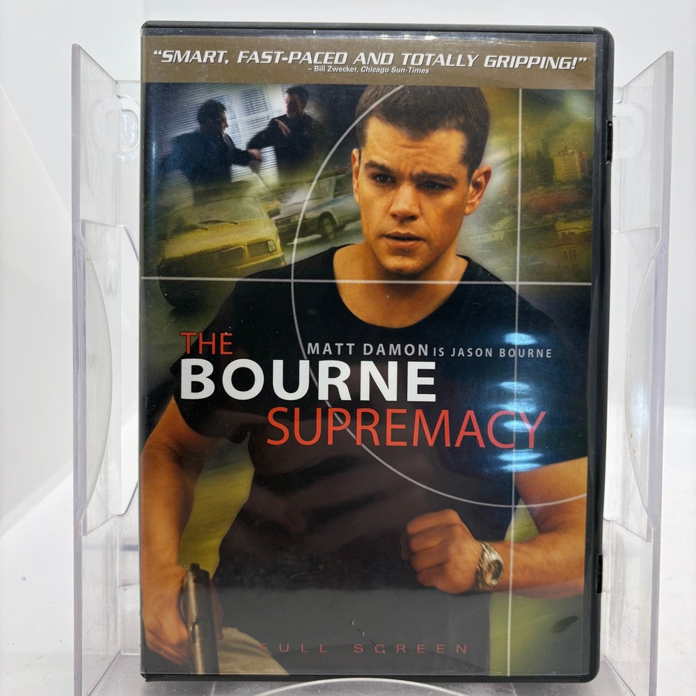 The Bourne Supremacy DVD 2004 Full Screen Matt Damon Action Thriller Spy Film